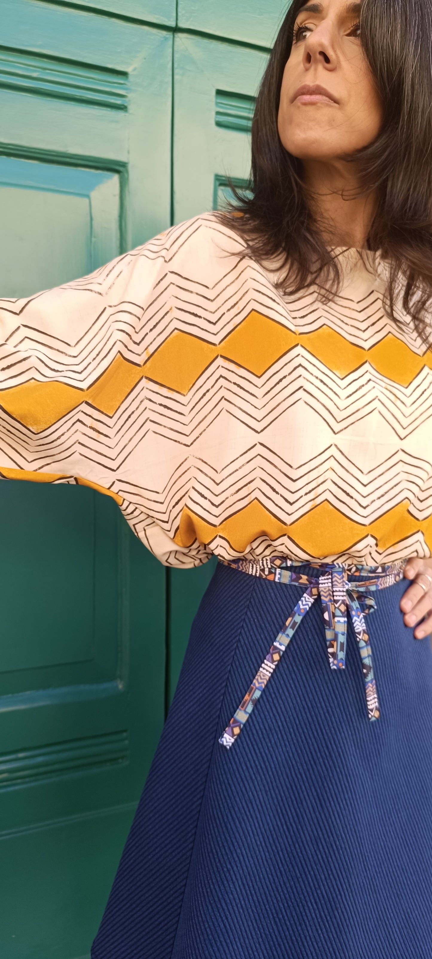 Gonna portafoglio mini denim