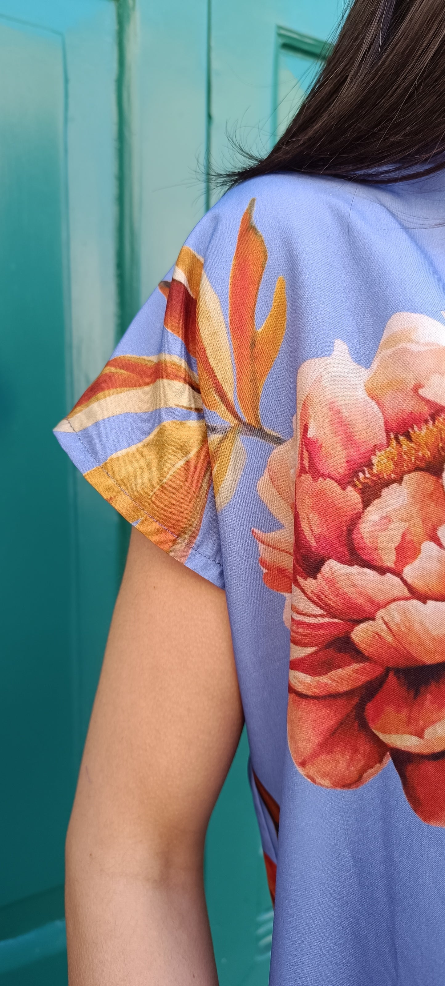 Blusa Vale manica corta Pervinca