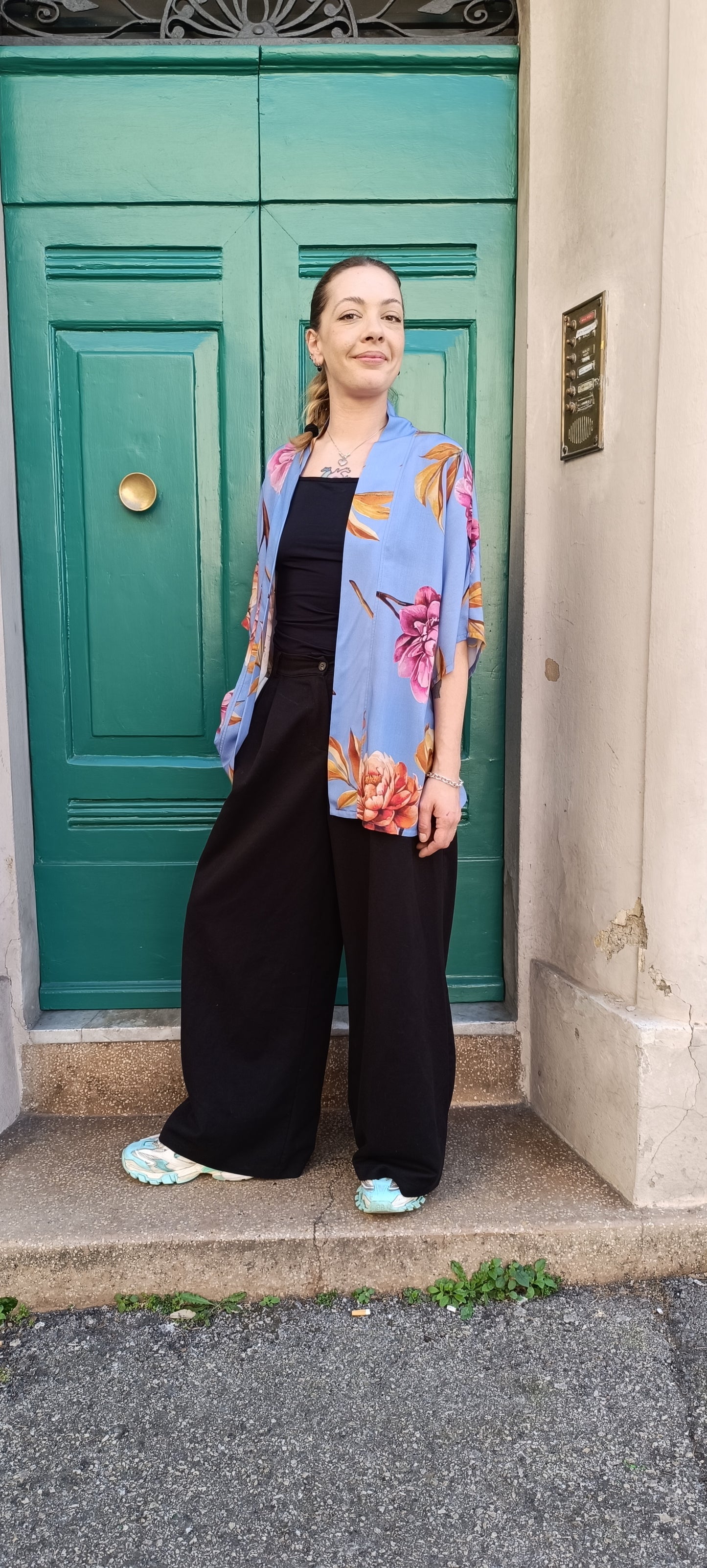 Kimono manica 3/4 Pervinca