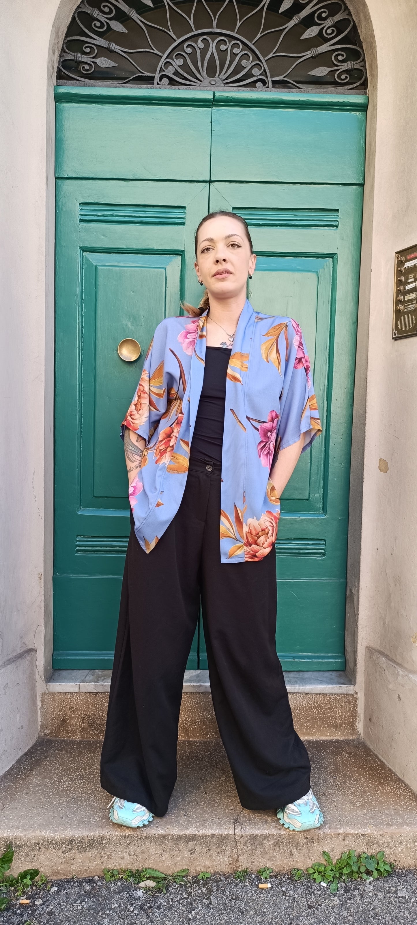 Kimono manica 3/4 Pervinca