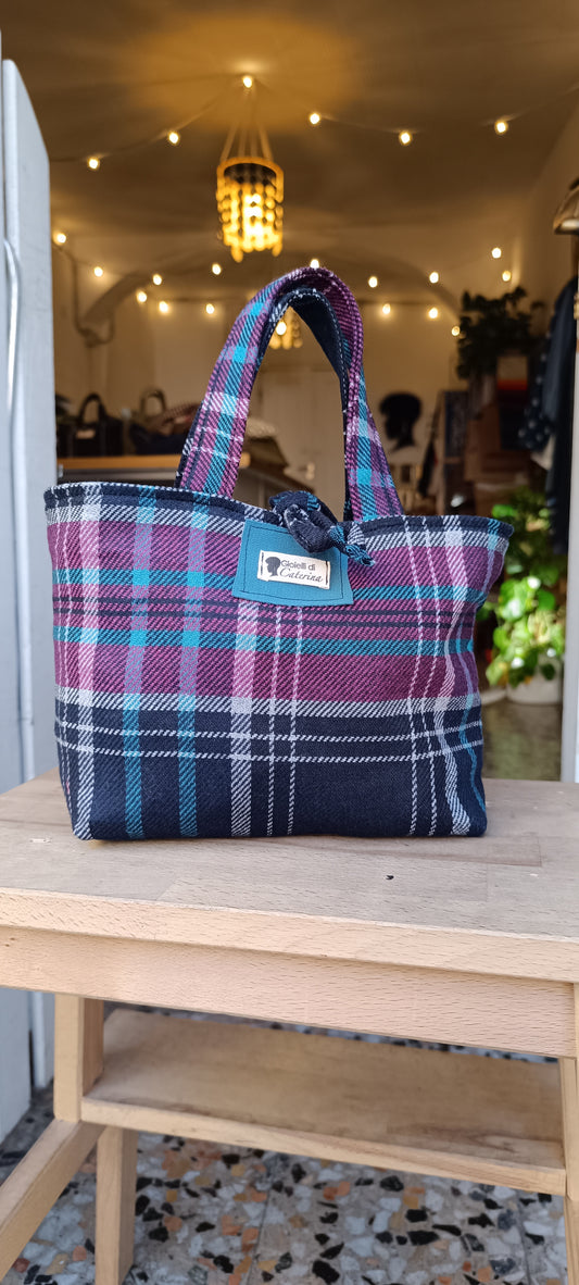 Bignè tartan blu