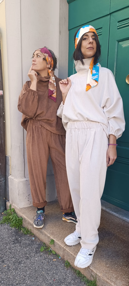 Panta Honolulu velluto panna