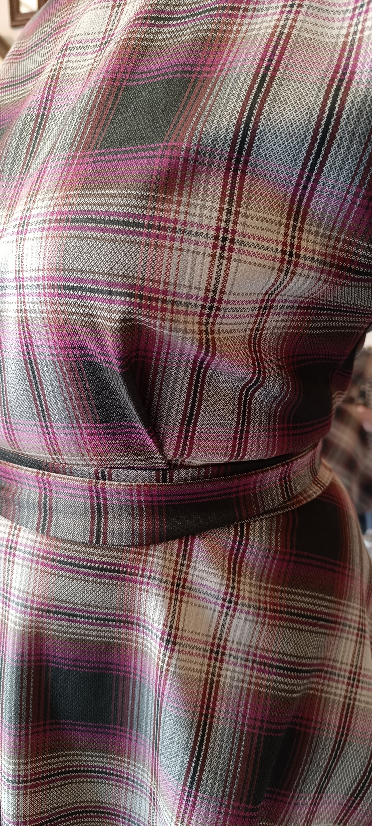 Abito Tulipano tartan rosa