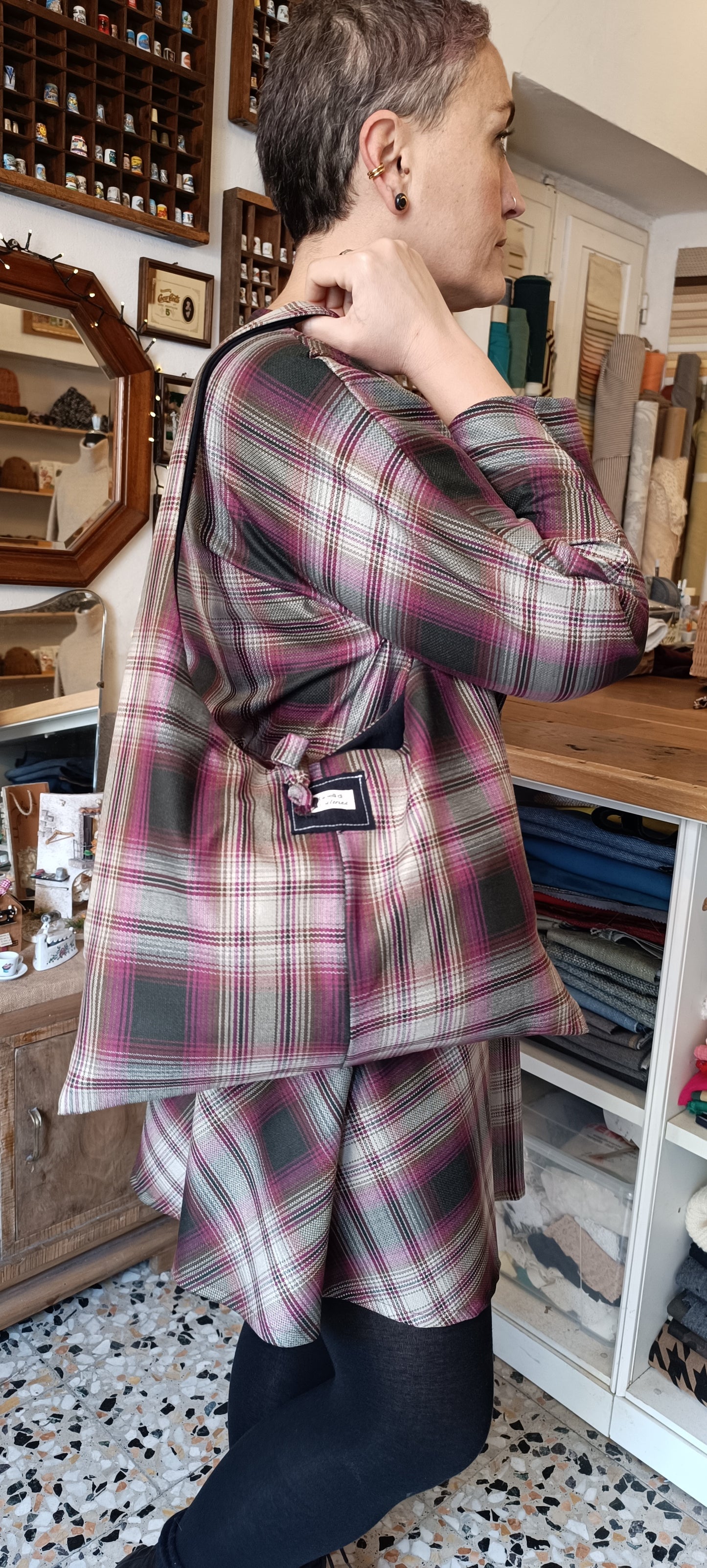 Abito Tulipano tartan rosa