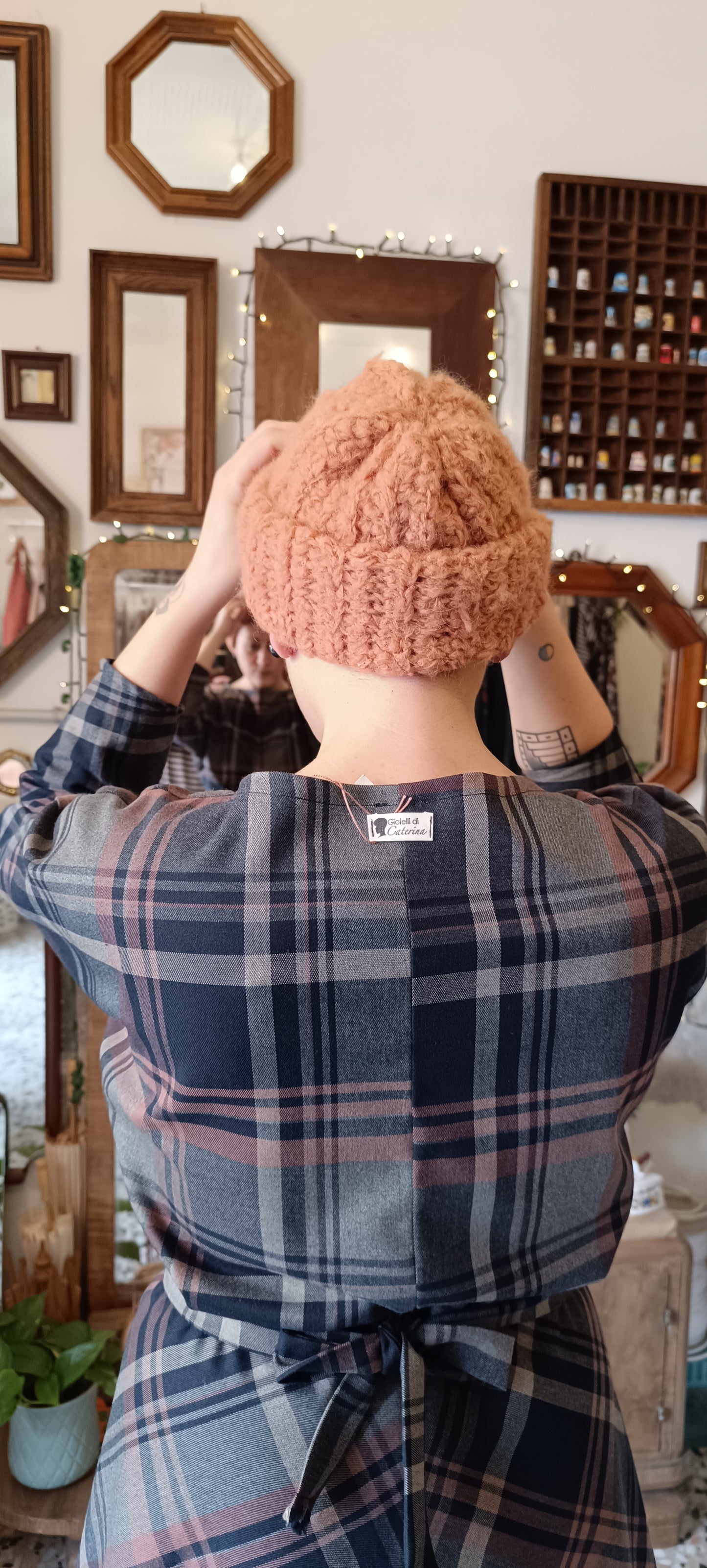 Abito Tulipano tartan blu