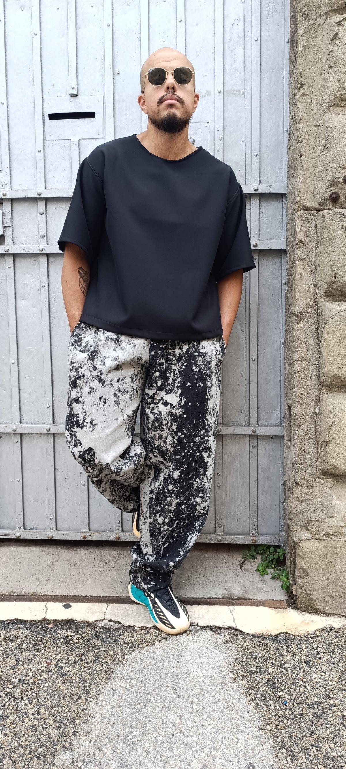 Panta Honolulu bianco nero