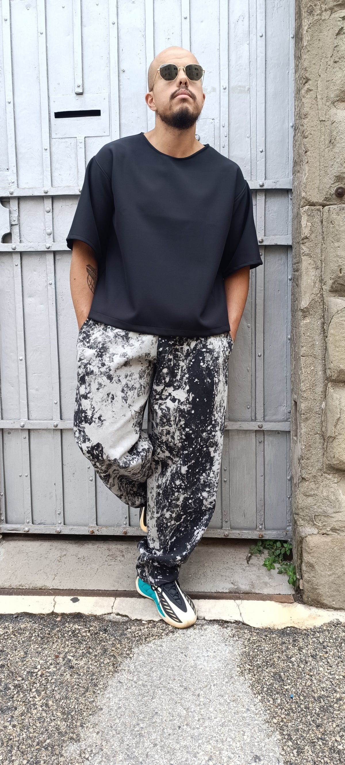Panta Honolulu bianco nero