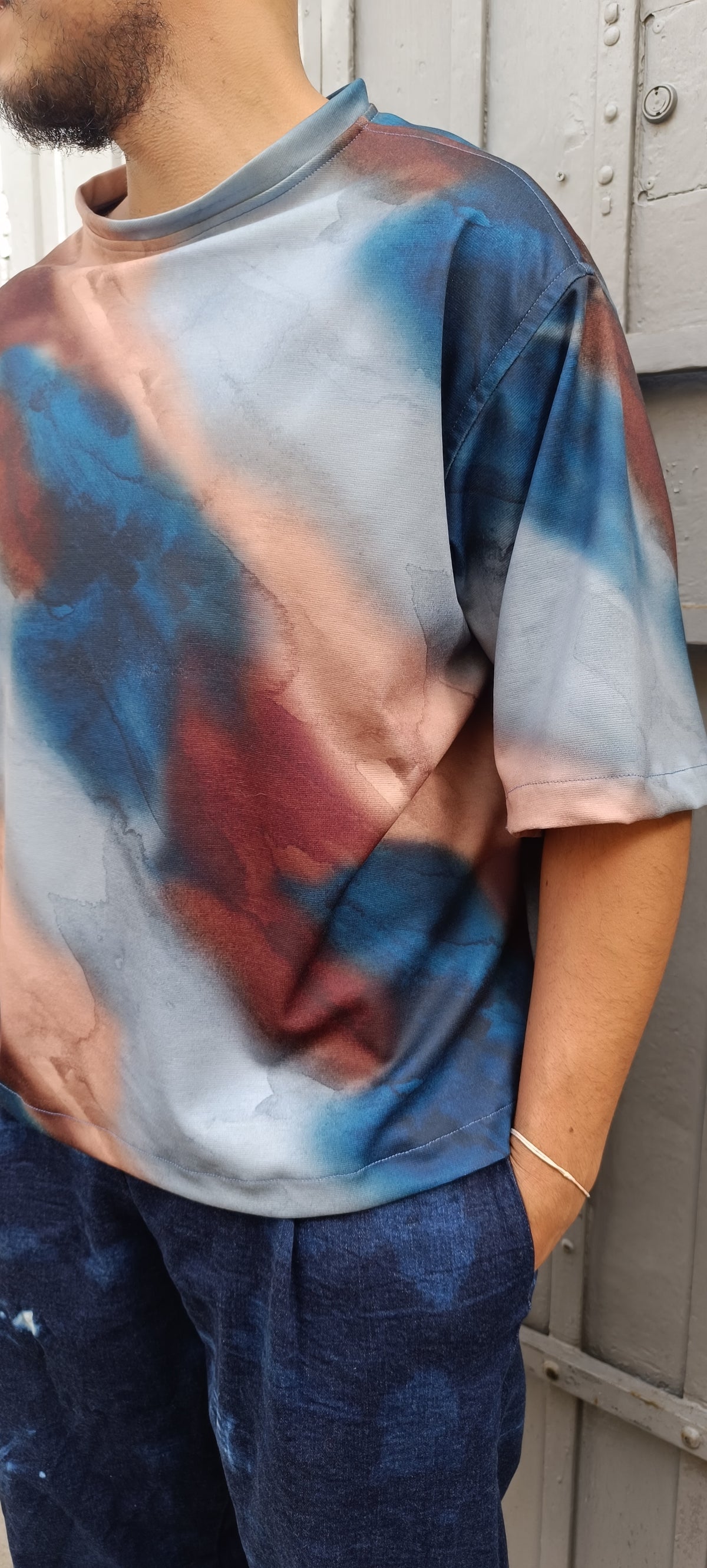 T-shirt over Multicolor