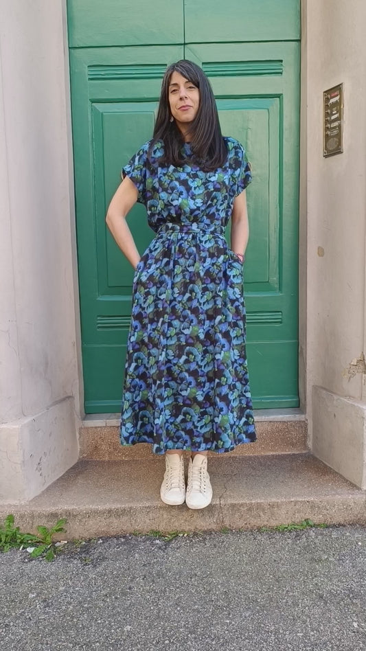 Abito Tulipano fiori blu