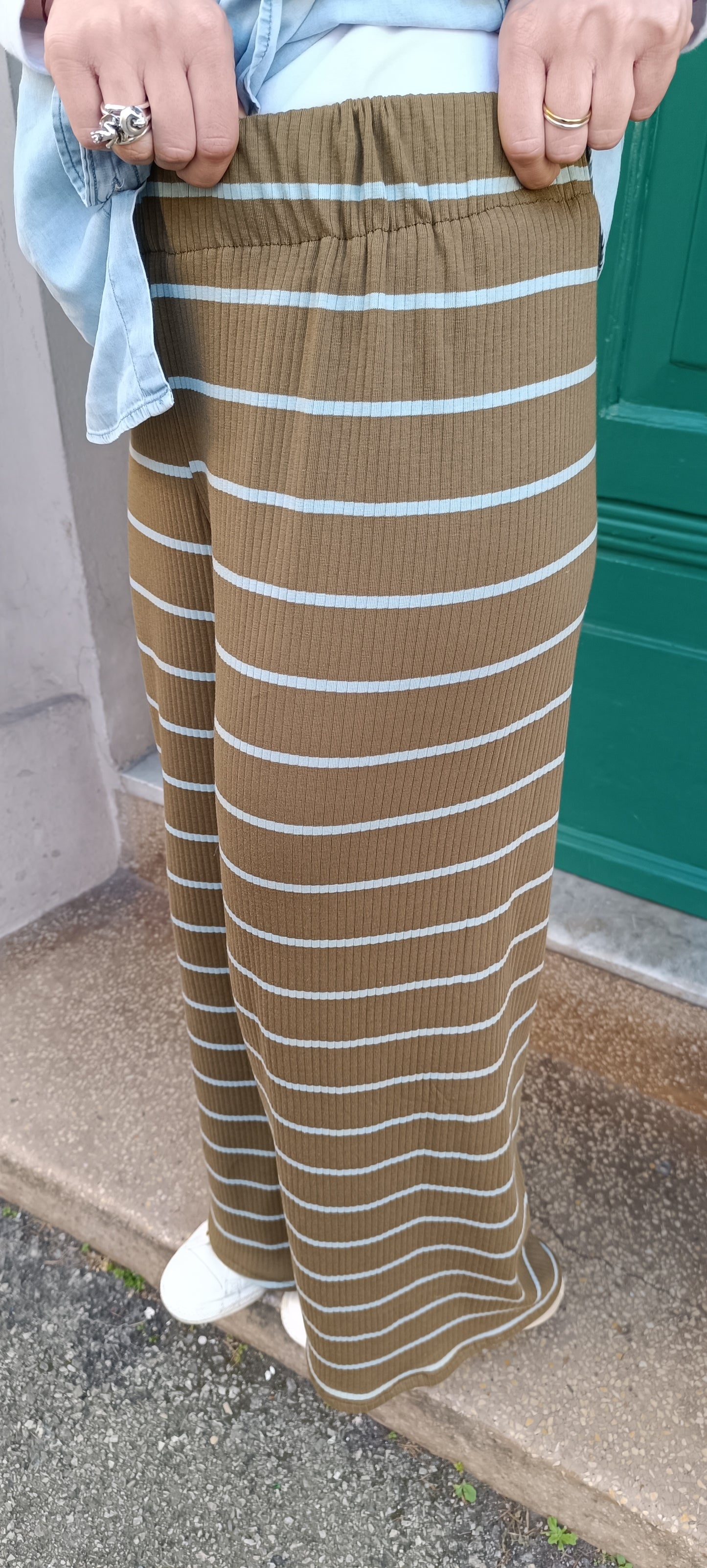 Panta righe verde