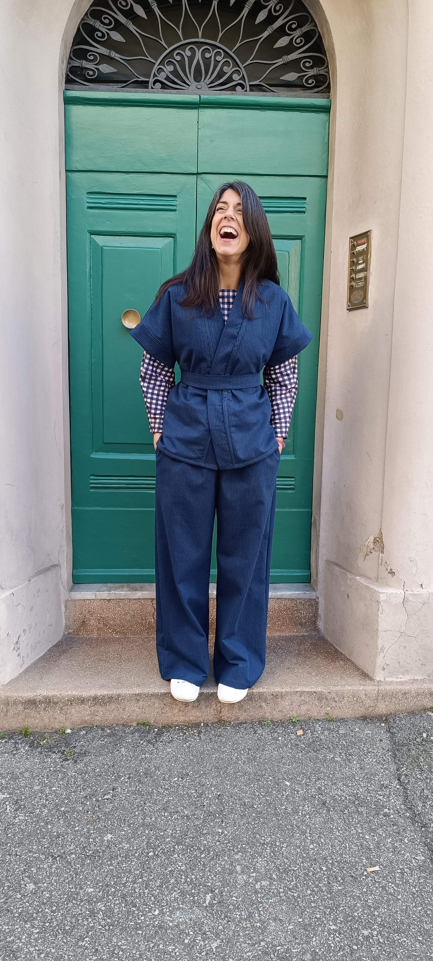 Panta denim righe