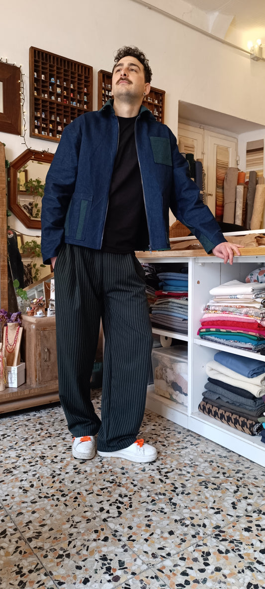 Panta Honolulu misto lana gessato