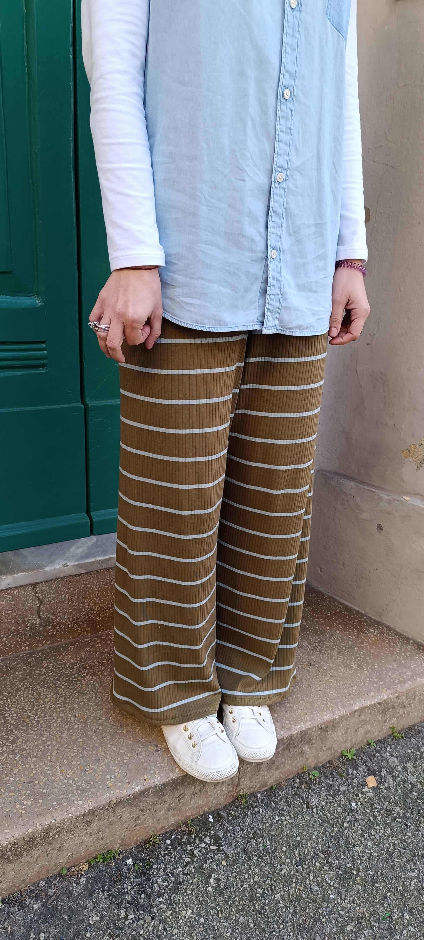 Panta righe verde