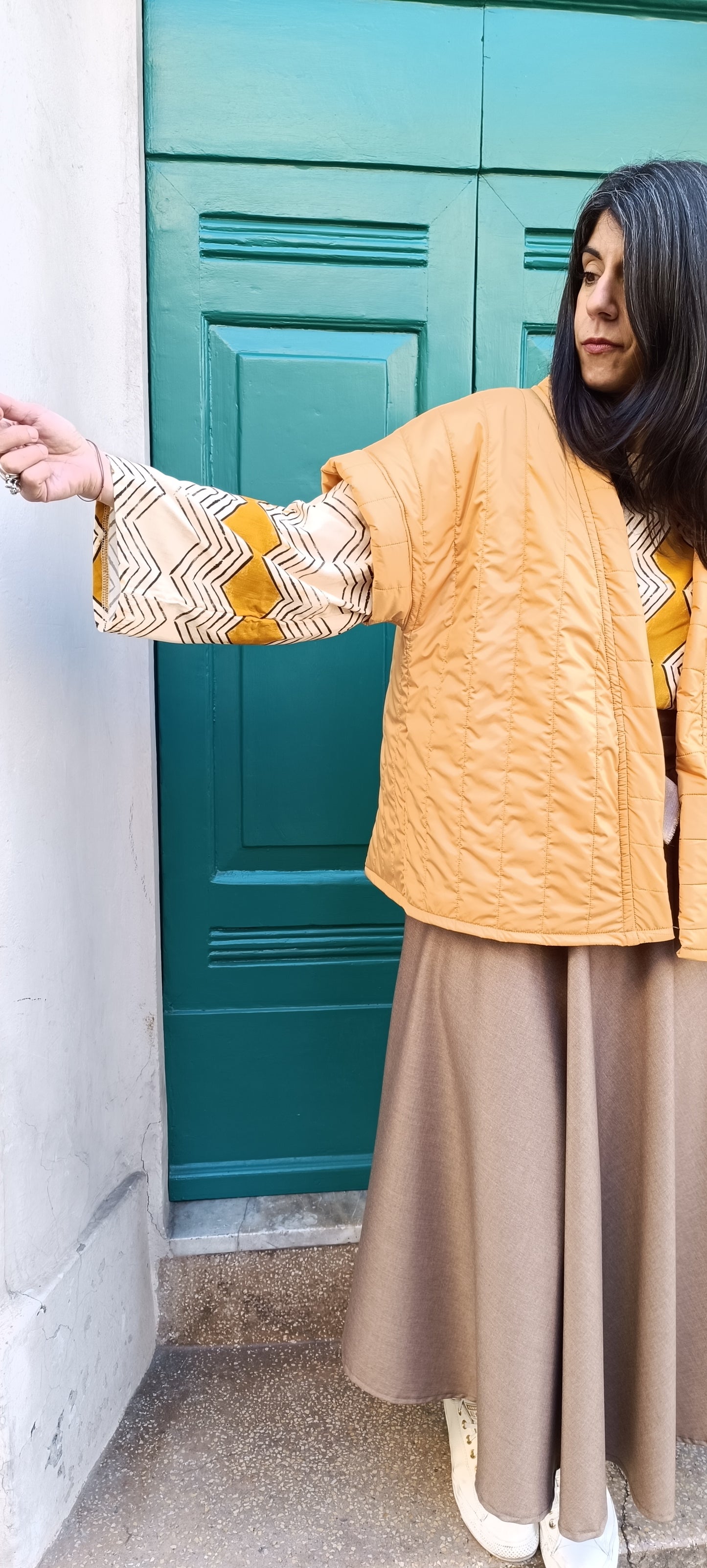 Gilet trapuntato Giallo