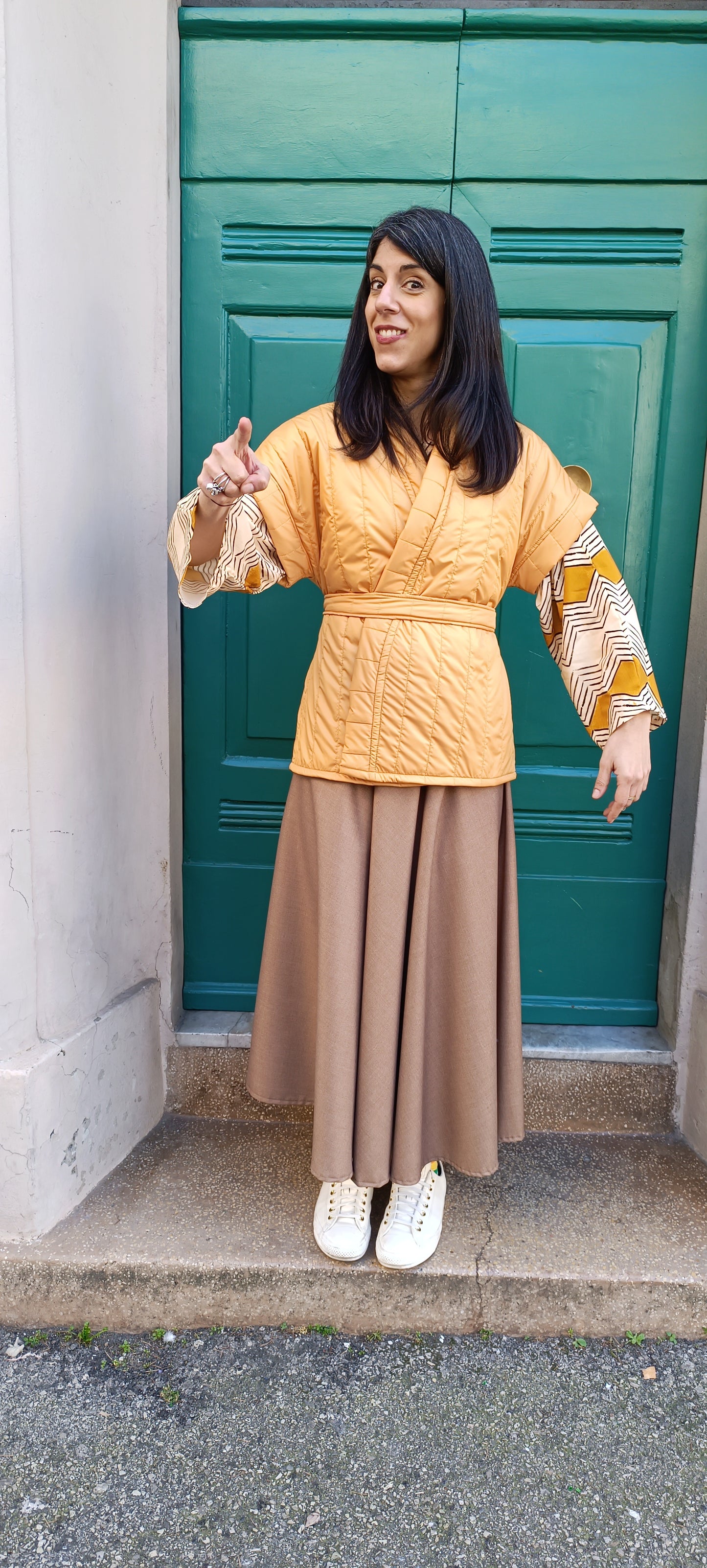 Gilet trapuntato Giallo