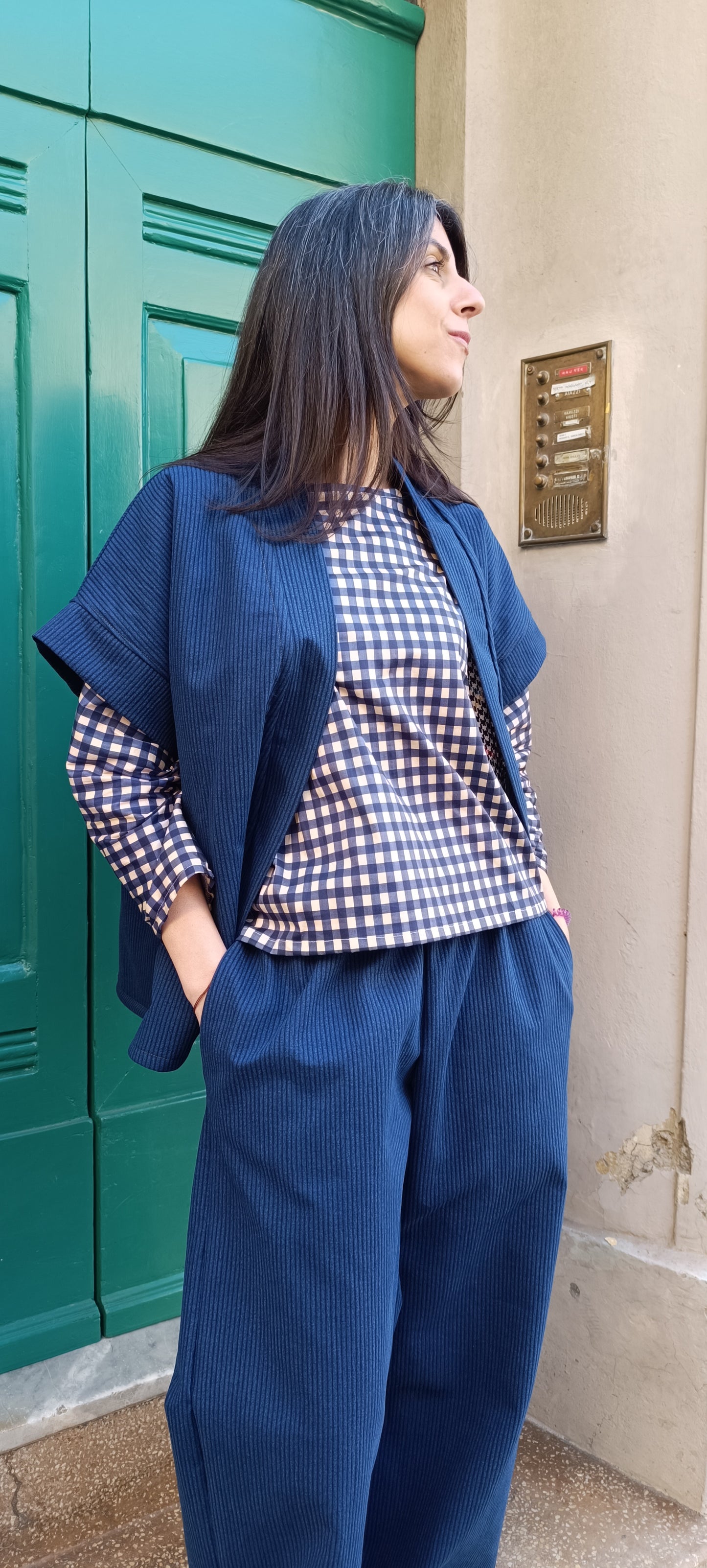 Panta denim righe